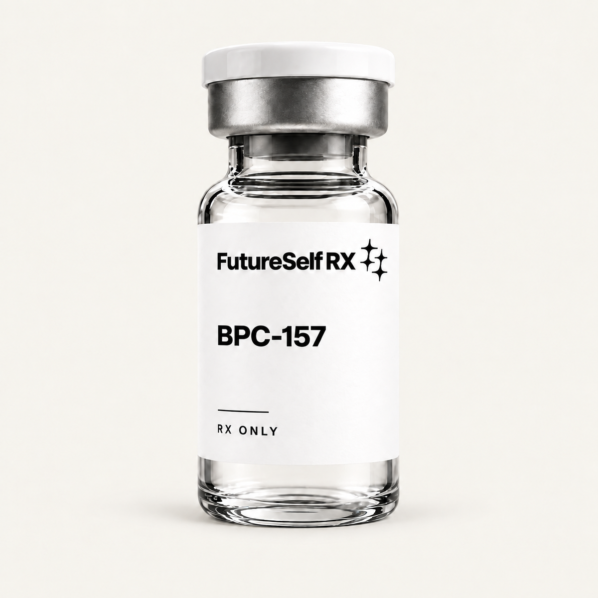 BPC-157 — FutureSelf RX white vial packaging concept