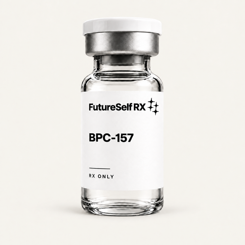 BPC-157 — FutureSelf RX white vial packaging concept