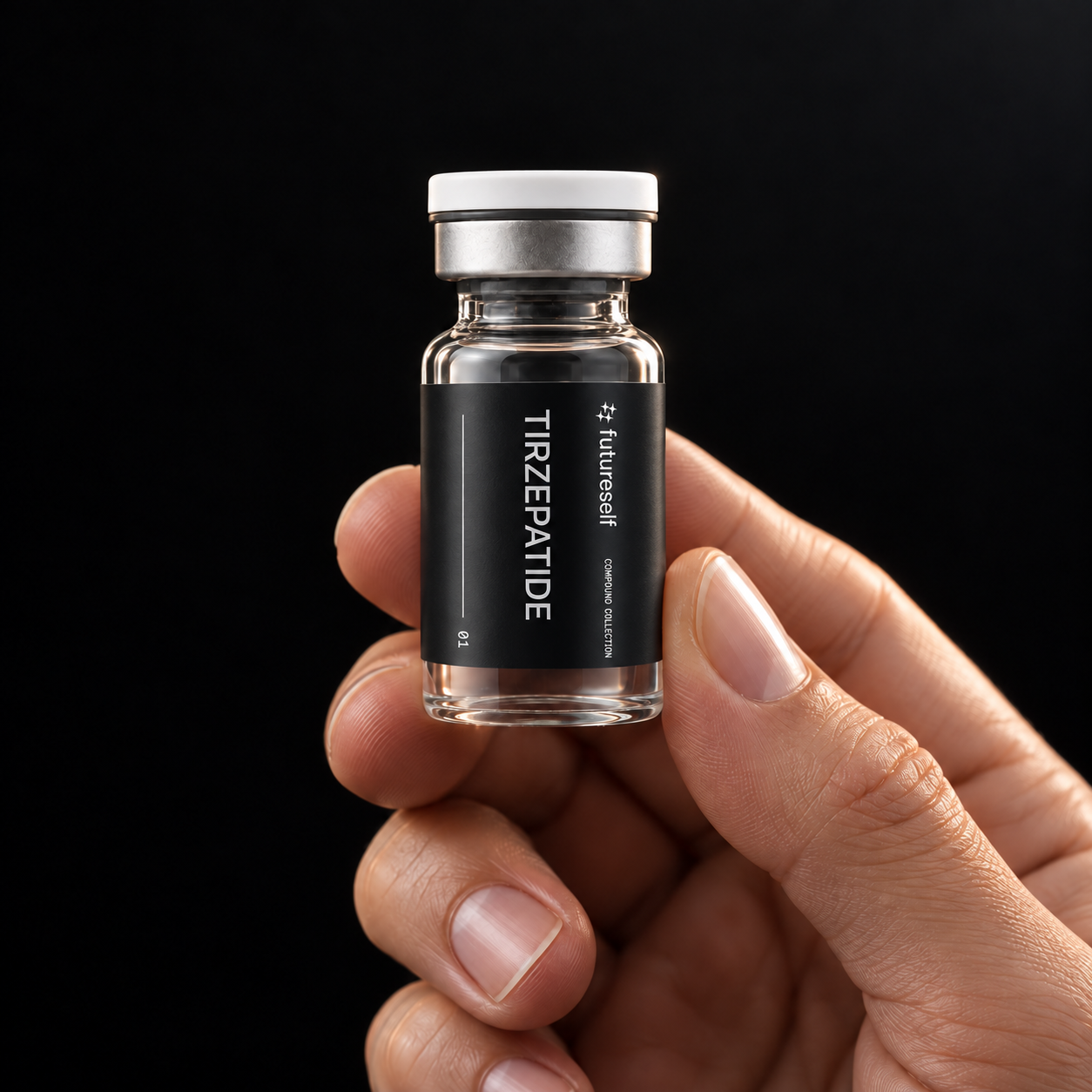 A futureself vial held in hand
