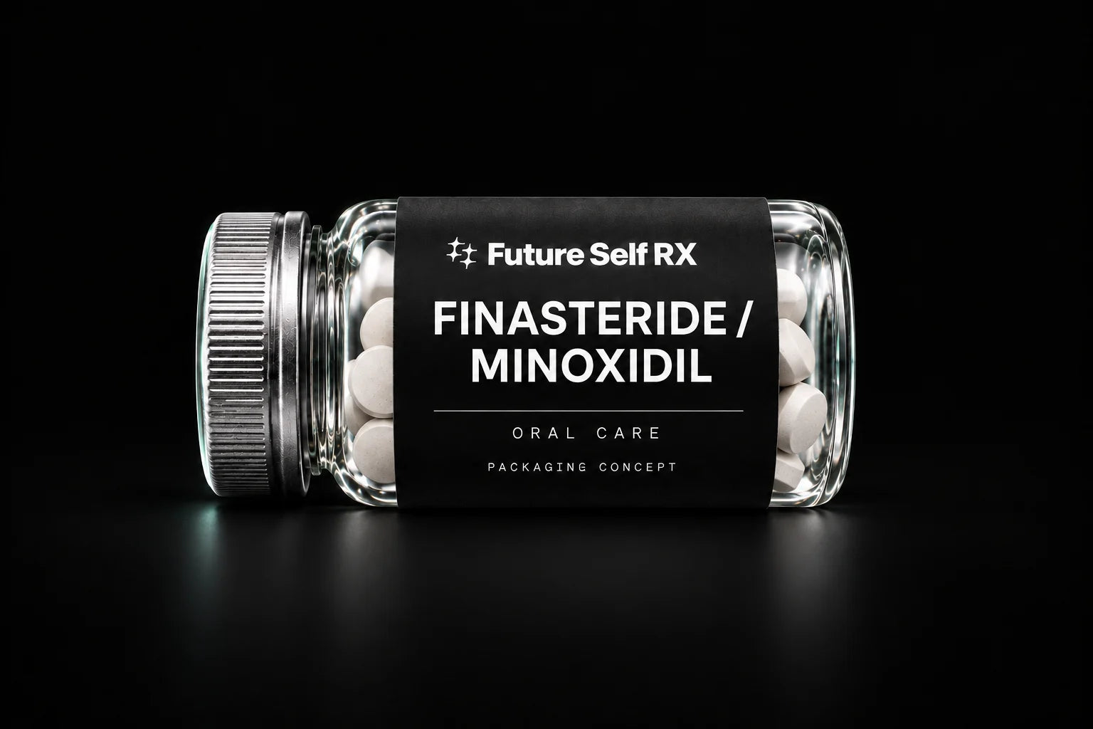Finasteride / Minoxidil — Future Self RX packaging concept